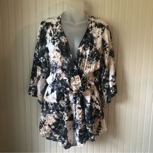 BAR IIl Retail $78 Wet’N Wild Romper V-Neck Swimsuit Cover Up Size XLarge